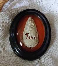 Ancien Petit Cadre Ovale Verre