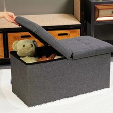 Coffre Pouf Conteneur Gris