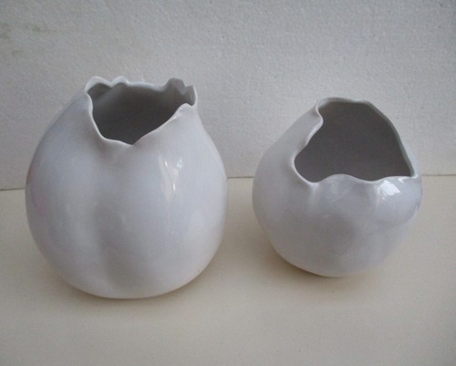 Set deux vases blancs - set,