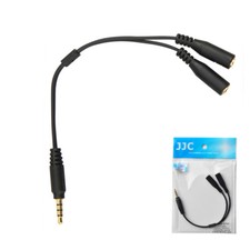 JJC SPY1 Câble Adaptateur Distribution 3,5mm Jack Mâle vers 2x 3,5mm Femelle