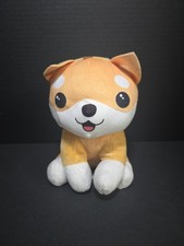 Kawaii Dog Plush Toy Shiba Inu 8" Sparkle In Eye & Sits Upright