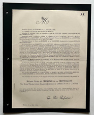 FREMOND MERVEILLERE Charette Contrie FAIRE PART Bodard Jacopiere LIGONDES 1894