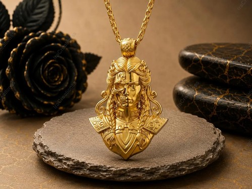 Pendentif déesse nordique hel - nordique,