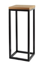 Porte-plante bois chêne 62cm – grand support fleur déco