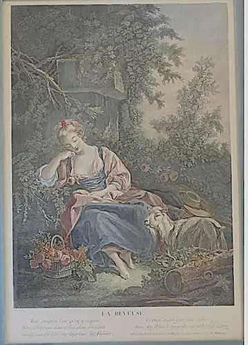 Gravure ancienne couleurs - gravure, en