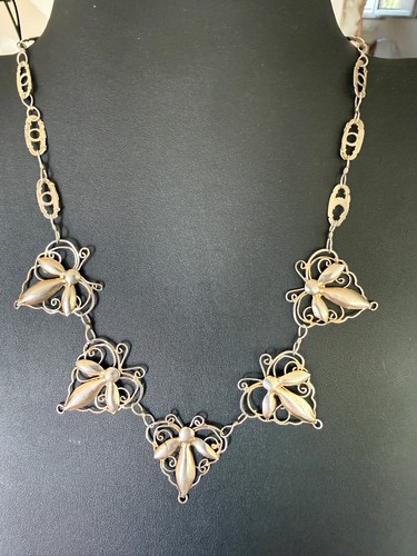 Collier drapé ancien - drapé, enargent