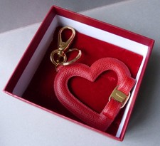 Porte clé coeur en cuir