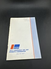 RARE VTG 1973 Piper Cherokee 180 Challenger Owner's Handbook PA-28-180