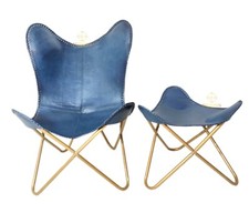 Fauteuil Papillon En Cuir