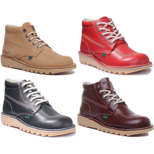 Bottes cuir lacets - À,