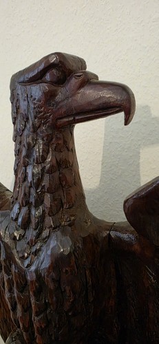 Statue aigle bois sculpté - statue,