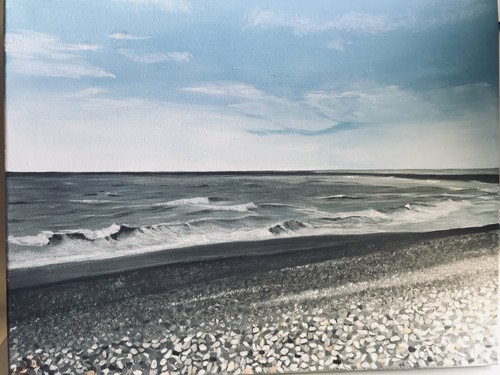 Tableau peinture paysage marin