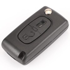 Coque Clé Plip CE0536 PEUGEOT 207,307,308,3008,5008 Lame Sans Rainure Bouton