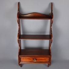 Vintage Solid Wood Wall Shelf With Drawer Classic Design