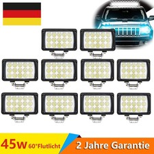 (2-10x)45W Rampe de Phares de Travail LED 12v 24v Projecteur Tracteur Chantier