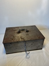 Antique 1900 Iron Safe With Its Functional Key Vintage Antique Box