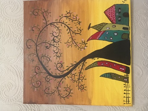 Tableau abstrait sur toile