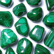 ★☆ MALACHITE du Congo - Pierres roulées vendues à l'unité - 2,5 à 3,5 cm ☆★