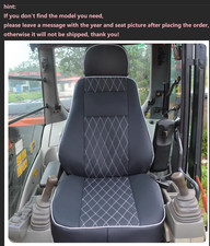 Full Enclosure Seat Cover For Hitachi 60/70/130/200/210 Excavator Customizable