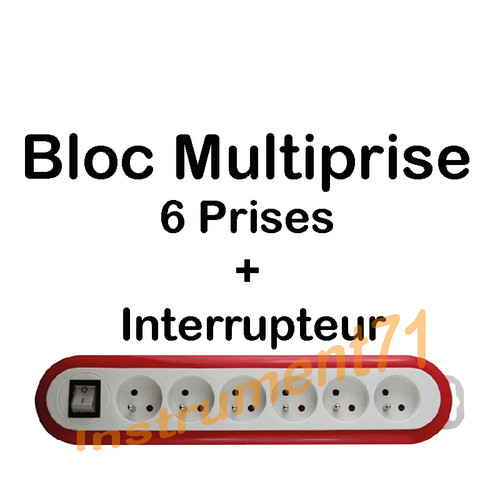 Bloc multiprise prises avec - 6,