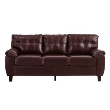 Modern Faux Leather Sofa