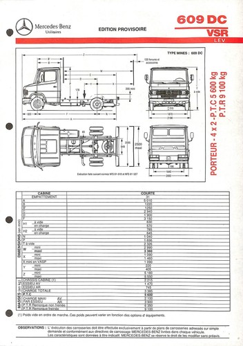 Mercedes utilitaires 609 dc - mercedes, /