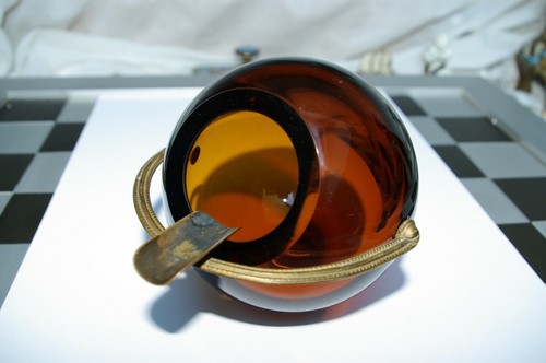 Ancien cendrier boule - en, verre