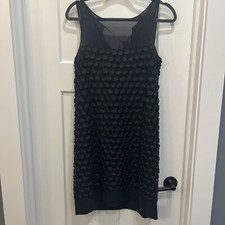 Leifsdottir Anthropologie Women’s Black Sheer Top Tonelle Dress Size 4 Circles