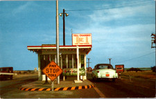 Vintage Postcard Corpus Christi Texas Padre Island Toll Gate Beach Entrance