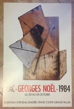 GEORGES NOEL 1984 AFFICHE ORIGINALE FIAC CHRISTIAN CHENEAU GALERIE PARIS