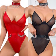 Women's Sexy Lingerie Sleepwear Babydoll Underwear Mesh Sheer G-String Nightwear