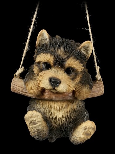 Figurine chien suspendu - figurine, yorkie