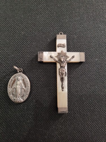 Crucifix ancien nacre 1893 - ancien, de