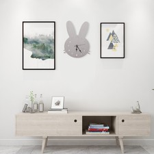 Horloge murale en bois, Design créatif, suspendue, grise, décorative, 1 pièce