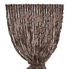Rideau en chenille marron -