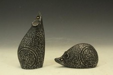 Paire de figurines de rat du