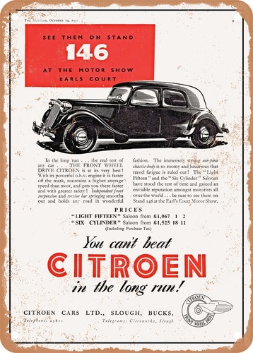 Metal sign 1952 citroen - sign,