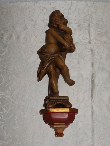 Figurine religieuse bois - figurine,
