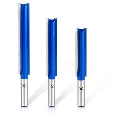 Lot de 3 Fraises Droites pour défonceuse 8 mmCarbure Fraise à Rainurer extra ...