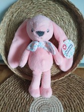 Peluche doudou lapin rose