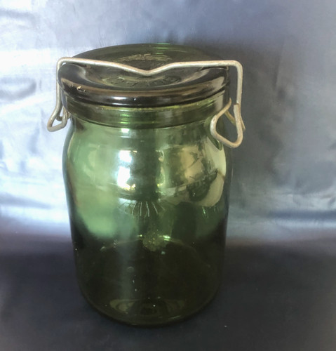 Ancien pot bocal verre - pot,