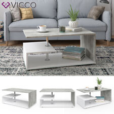 Table basse salon table de canapé Guillermo béton blanc Vicco