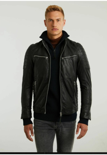 Blouson moto bombardier noir