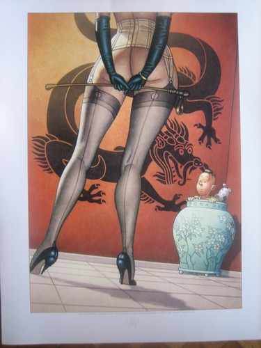 Affiche signée tintin - signée,