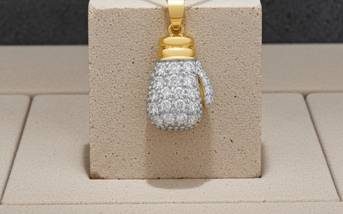Pendentif gant boxe - pendentif, or
