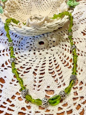 Collier perles verre soufflé