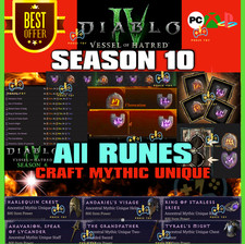 ✨DIABLO 4 SEASON 10 ALL RUNE✨?INFERNO CHAOS?NAGU IGNI CHAC LITH TEC EOM✨