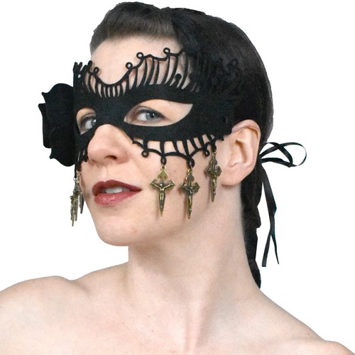 Masque vénitien gothique avec - vénitien,