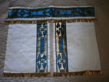 CONOPED TABERNACLE CURTAIN/WHITE FABRICS/HANDMADE/BLUE RIBBON/MARY/ALTAR/XXth