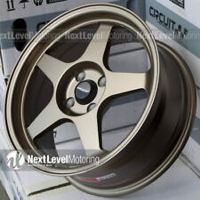 4 CIRCUIT PERFORMANCE CP22 16x7 4x100 +35 FLAT BRONZE WHEELS JDM SPOON STYLE